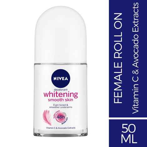 Buy Nivea Deodorant Roll On, Whitening Smooth Skin (50 ml) - Purplle