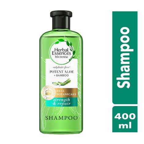 Buy Herbal Essences Aloe Vera Shampoo for Soft, Smooth Hair with Pure Aloe Vera & Bamboo, Sulphate & Paraben Free Shampoo, 400ML - Purplle