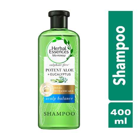 Buy Herbal Essences Aloe Vera Shampoo for Soft Hair & Refreshed Scalp with Pure Aloe Vera & Eucalyptus, Sulphate & Paraben Free Shampoo, 400ML - Purplle
