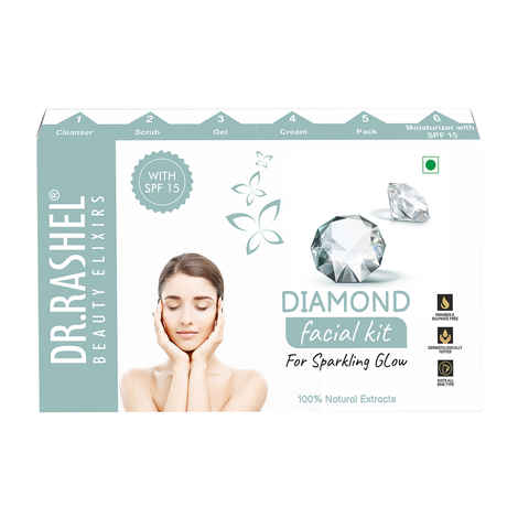 Buy Dr.Rashel Diamond Facial Kit For Sparkling Glow Spf 15 Moisturizer - Purplle