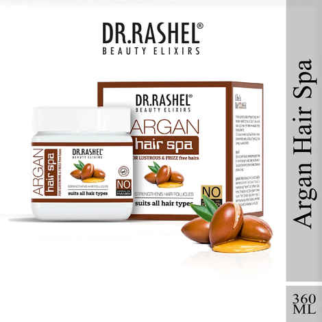 Buy Dr.Rashel Argan Hair Spa Strengthens Hair Follicles Suits All Hair Types (360ml) - Purplle