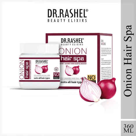 Buy Dr.Rashel Onion Hair Spa For Damaged & Dull Hair Suits All Hair Types (360ml) - Purplle