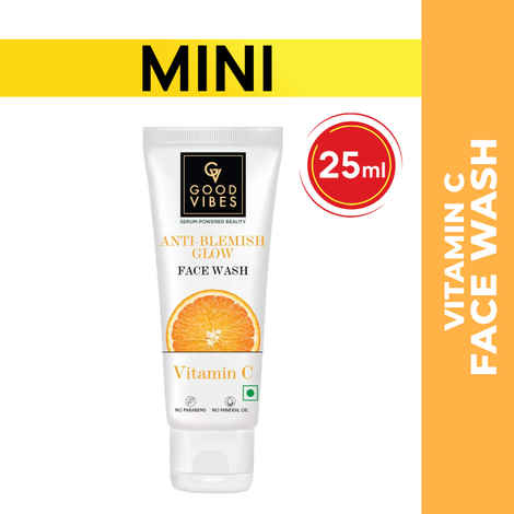 Buy Good Vibes Anti-Blemish Glow Vitamin C Face Wash (25 ml) - Purplle