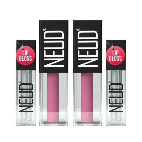 Buy NEUD Matte Liquid Lipstick Supple Candy with Jojoba Oil, Vitamin E and Almond Oil - Smudge Proof 12-hour Stay Formula with Free Lip Gloss - 2 Packs - Purplle