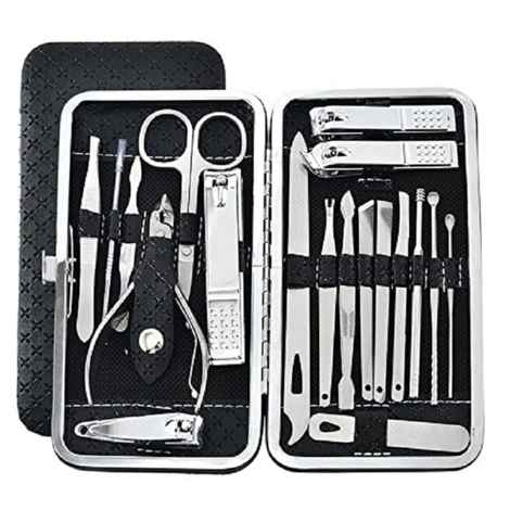 Buy Bronson Professional Manicure and Pedicure tool set kit 19 in 1 with storage box - Pack of 19 - Purplle