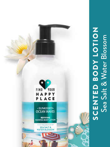 Buy Find Your Happy Place - Sunkissed Ocean Waves Moisturising Body Lotion Sea Salt & Water Blossom 300ml - Purplle