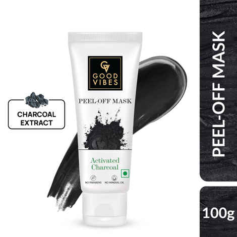 Buy Good Vibes Activated Charcoal Peel Off Mask (100 gm) - Purplle