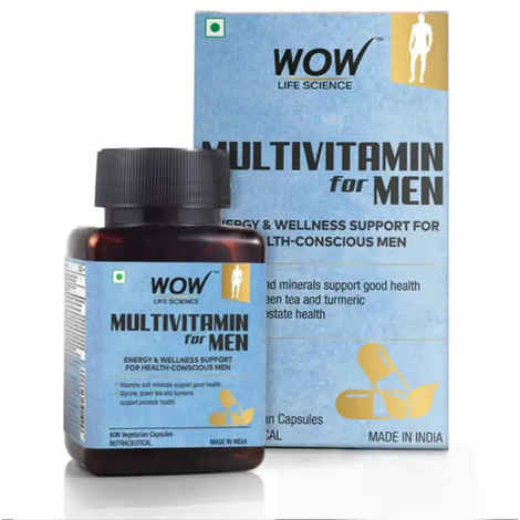 Buy WOW Life Science Multivitamin For men- 60 Capsules - Purplle