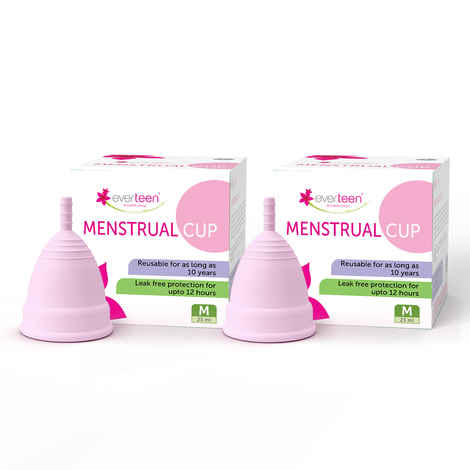 Buy everteen Medium Reusable Menstrual Cup with No Leakage and Odor - Rash Free - Pack 2 (23 ml) - Purplle