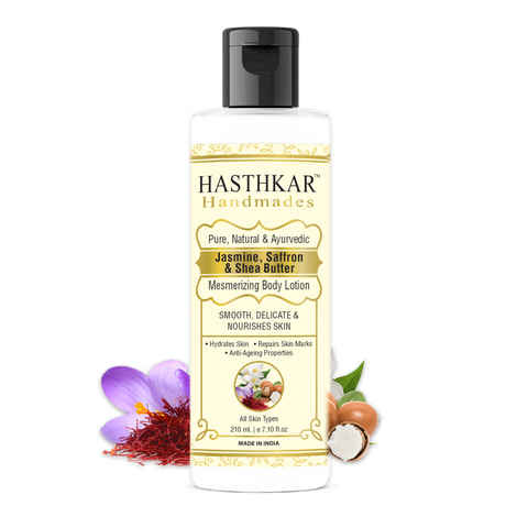 Buy Hasthkar Handmades Jasmine Saffron & Shea Butter Mesmerizing Body Lotion for Men & Women 210ml - Purplle