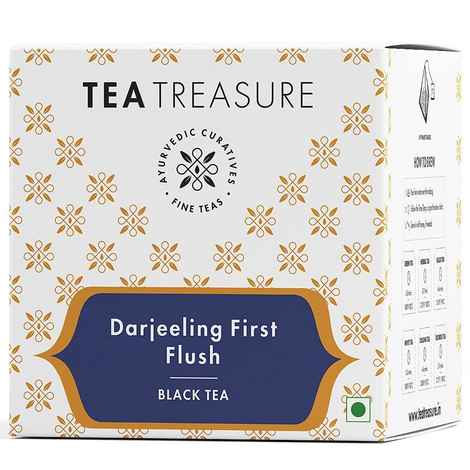 Buy Tea Treasure Darjeeling First Flush Tea - 10 Pyramid Tea Bags - Purplle