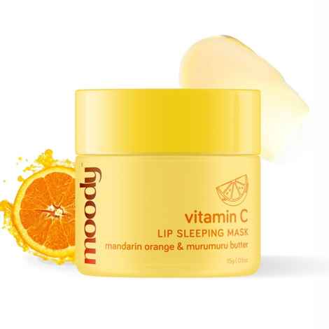 Buy Moody Vitamin C Lip Sleeping Mask Mandarin orange & Murumuru Butter (15 gm) - Purplle