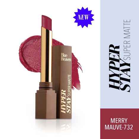 Buy Blue Heaven Hyperstay Super Matte Lipstick -Merry Mauve, 732, 2.2gm - Purplle