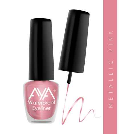 Buy AYA 24 Hrs Long Lasting & Waterproof Eyeliner, Metallic Pink (5 ml) - Purplle