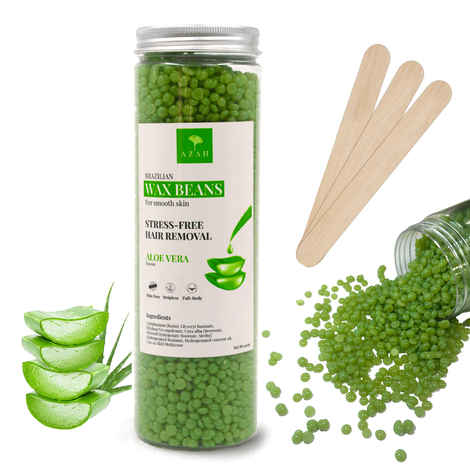 Buy Azah Hard Wax Beans for Hair Removal | Brazilian Wax for Bikini, Face, Eyebrows,Full Body| Aloe Vera - Purplle