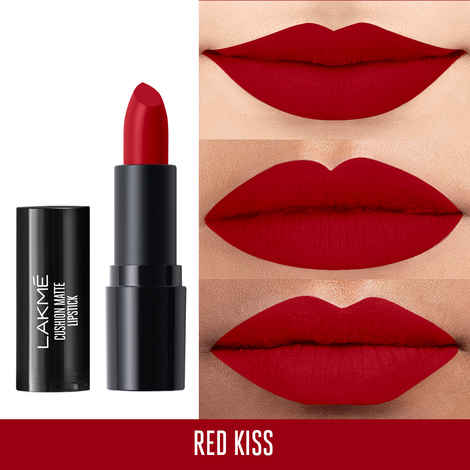 Buy Lakme Cushion Matte Lipstick, Red Kiss, 4.5g - Purplle
