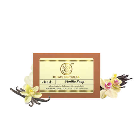 Buy Khadi Natural Vanilla Handmade Soap| Anti-bacterial - (125 gm) - Purplle