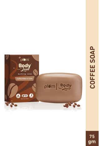 Buy Plum BodyLovin' Coffee Wake-a-ccino Bathing Soap | All Skin Types | Coffee Fragrance | Non-Drying | Sulphate-Free | 100% Vegan - Purplle