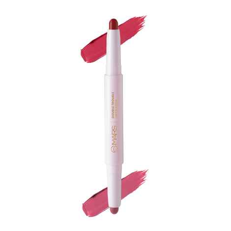 Buy MARS Double Trouble 2-in-1 Retractable Lip Crayon | Long Lasting | Matte finish | Smudge proof & Kiss Proof Lipstick for Women (4 gm) (02-Rose-Punch) - Purplle