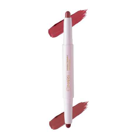 Buy MARS Double Trouble 2-in-1 Retractable Lip Crayon | Long Lasting | Matte finish | Smudge proof & Kiss Proof Lipstick for Women (4 gm) (04-Woody-Walnut) - Purplle