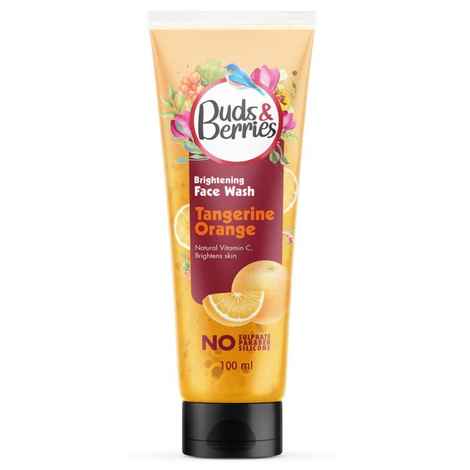 Buy Buds & Berries Brightening Tangerine Orange Face Wash With Natural Vitamin C for Glowing Skin | pH Balanced Gentle Facewash | No Sulphate, No Paraben (100 ml) - Purplle