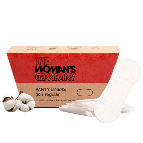 Buy The Woman's Company Panty Liners for Women | For Protection Against Leakage, Discharge and Rahes | Organic Cotton, Super Soft & Biodegradable Ultra-Thin (30 pcs) - Purplle