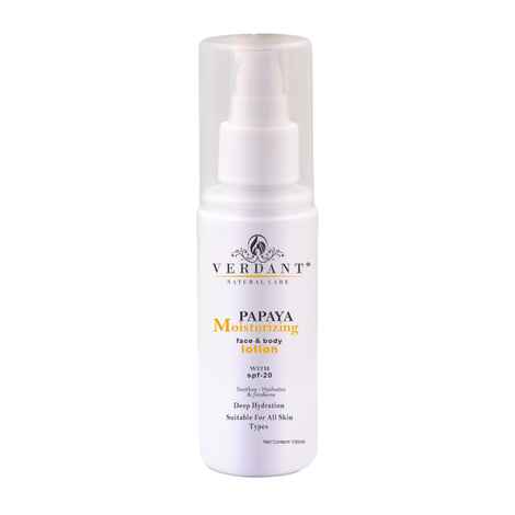 Buy Verdant Natural Care Papaya Face & Body Lotion with SPF-20 (100 ml) - Purplle
