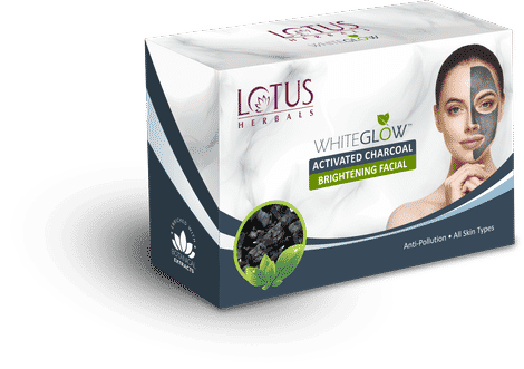 Buy Lotus Herbals WhiteGlow Activated Charcoal Brightening 4 in 1 Facial Kit | Tea Tree | Oil Control & Anti Pollution | Salon Grade | All Skin Types | 188g - Purplle