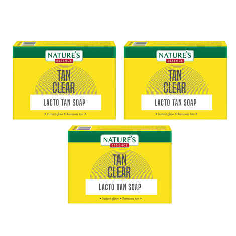 Buy Nature's Essence Tan Clear Lacto Tan Soap| | Soap for Bath, 225gm, Pack of 3 - Purplle