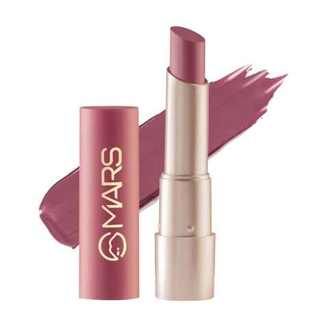 MARS Creamy Matte Long Lasting Lipstick for Women | Creamy Lipstick | Single Swipe Application | Smooth & Light Weight (3.2 gm) (16-Berrylicious Ballet)