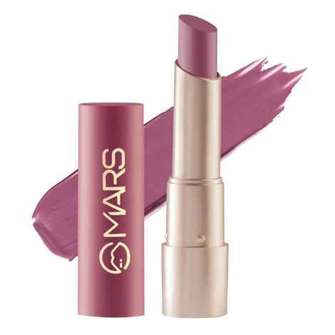 MARS Creamy Matte Long Lasting Lipstick for Women | Creamy Lipstick | Single Swipe Application | Smooth & Light Weight (3.2 gm) (21-Giddha Glow)