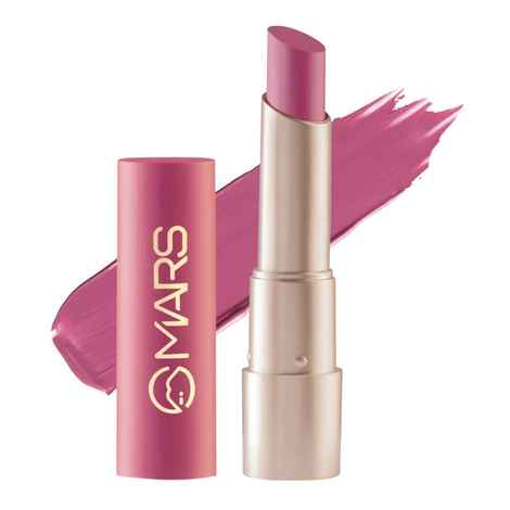 Buy MARS Creamy Matte Long Lasting Lipstick for Women | Creamy Lipstick | Single Swipe Application | Smooth & Light Weight (3.2 gm) (18-Gulabi Garba) - Purplle