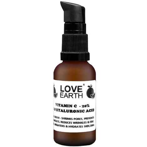 Buy Love Earth Vitamin C Serum For Skin Hydration, Reduces Wrinkles & Hyperpigmentation With Pure Vitamin C & Organic Witch Hazel 30 ml - Purplle