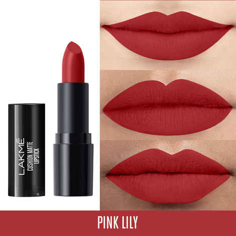 Buy Lakme Cushion Matte Lipstick, Pink Lily, 4.5 gm - Purplle