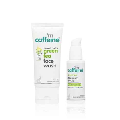 Buy mCaffeine Green Tea Face Wash & Day Cream with SPF 30 for Extra Summer Protection - Combo of 2 - Purplle
