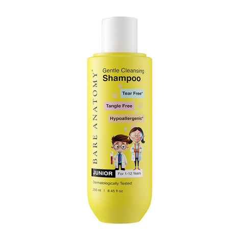 Buy Bare Anatomy Junior Gentle Cleansing Kids Shampoo | Tear-free & Hypoallergenic | 5-12 Yr Old Kids (250 ml) - Purplle