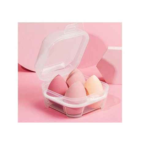 Buy Me-On Makeup Cosmetic Puff Makeup Sponge Blender Sponge 4 Pcs in A Storage Box - Purplle
