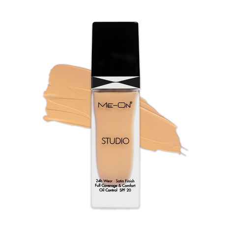 Me-On Studio 24H Wear Satin Finish Full Coverage & Comfort Oil Control Foundation With SPF20