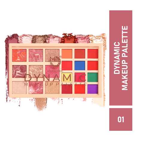 Buy Mattlook Dynamic Makeup Palette, 12 Eyeshadows, 9 Baked Highlighters & Blushers, Long Lasting Waterproof Durable Highly Pi gmented, Gift for Women, Multicolor-01 (23 gm) - Purplle