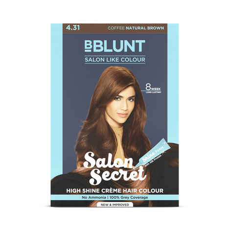 Buy BBlunt Salon Secret High Shine Creme Hair Colour Coffee Natural Brown (152 ml) - Purplle