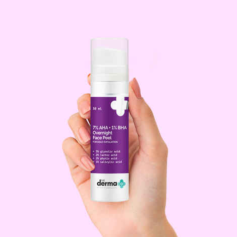 Buy The Derma co 7% AHA + 1% BHA Overnight Face Peel With Glycolic, Lactic, Phytic & Salicylic Acid for Daily Exfoliation - 30ml Daily Gentle Exfoliation - Purplle