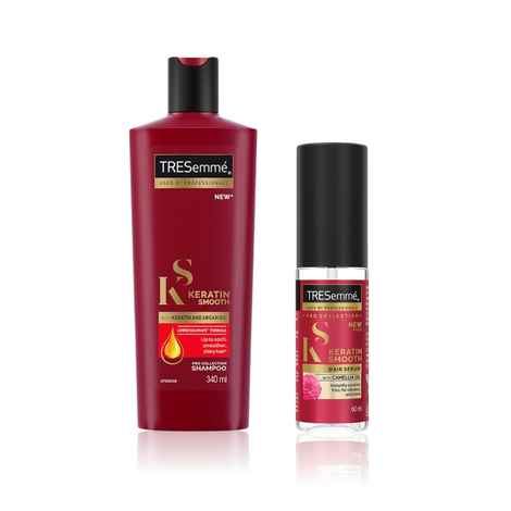 Buy Tresemme Keratin Large Smooth Shampoo + Serum Combo - Purplle