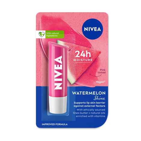 Buy NIVEA Lip Balm Fruity Watermelon Shine 4.8 gm - Purplle
