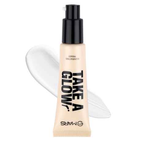 Buy MARS Take a Glow Illuminating Primer | Blurs Pores | Dewy Finish Primer for Face Makeup (30 ml) (02-LIGHT BEAM) - Purplle