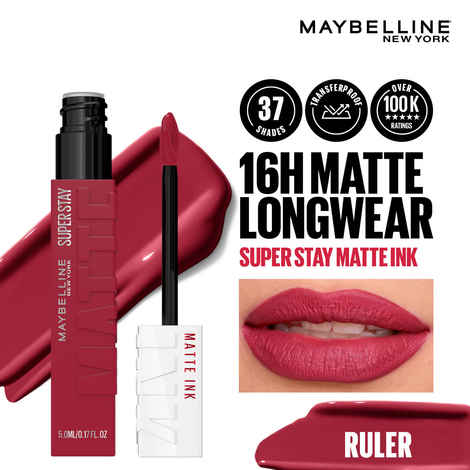 Buy Maybelline New York Superstay Matte Ink Liquid Lipstick, Ruler (5 ml) - Purplle