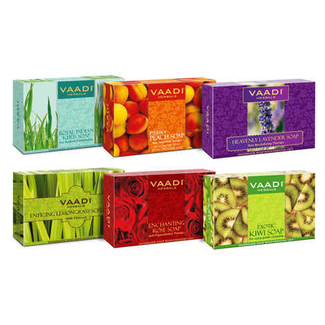 Buy Vaadi Herbals Exotic Floavors - Pack of 6 Luxurious Handmade Herbals Soaps (75 g x 6) - Purplle