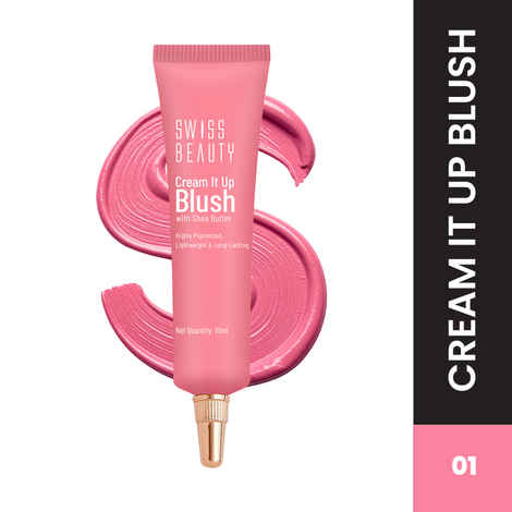Buy Swiss Beauty Cream It Up Blusher With Shea Butter | Highly Pigmented | Long-lasting | Buildable & Blendable | All Skin Types|1| Rosy Cheeks - Purplle