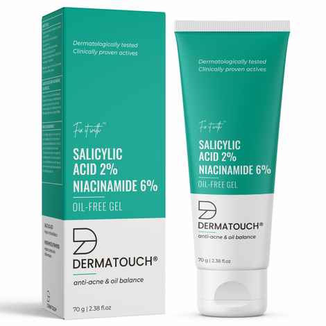 Buy DERMATOUCH Salicylic Acid 2% Niacinamide 6% Anti-Acne Oil-Free Gel - 70 gms - Purplle