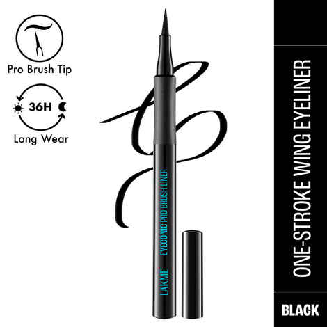 Buy Lakme Eyeconic Pro Brush Liner, Black, 1.2 ml - Purplle