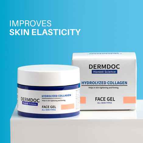 Buy DermDoc by Purplle Skin Tightening Face Gel with Hydrolyzed Collagen (50g) | collagen gel for face | skin collagen booster - Purplle